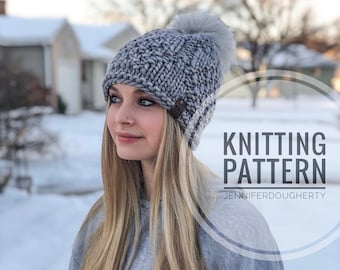 KNIT Pattern for Falling Leaves Beanie | Knitting Pattern PDF Instructions | DIY Written Tutorial | Hat Knitting Pattern | Knit Hat Pattern