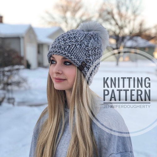 KNIT Pattern for Honeycomb Beanie Knitting Pattern PDF - Etsy