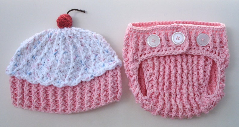 Crochet Pattern for Cupcake Babycake Diaper Cover 3 sizes Crochet Baby Diaper Cover Pattern DIY Tutorial Baby Crocheting Pattern image 2