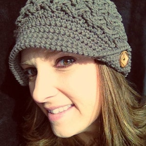 Crochet Pattern for Diagonal Weave Newsboy Beanie Hat | 6 sizes | Crochet Hat Pattern | DIY Tutorial | Hat Crocheting Pattern