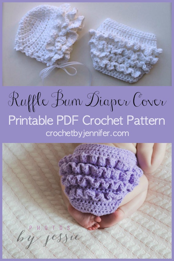 Crochet Pattern for Ruffle Bum Baby Diaper Cover 3 Sizes bonnet NOT Included Crochet Diaper Cover Pattern Crocheting Pattern Etsy