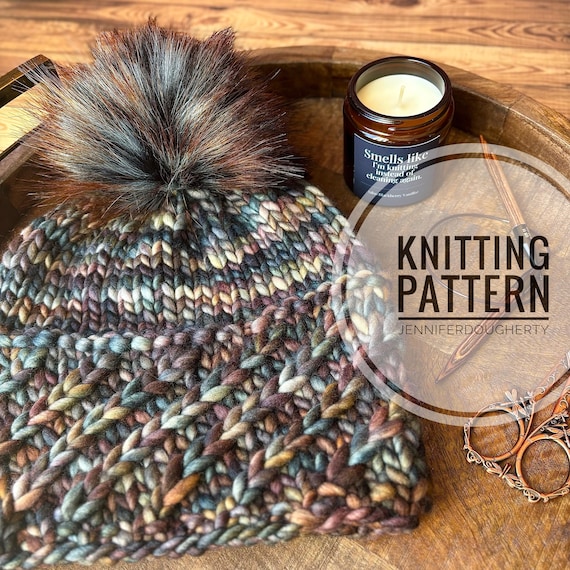 KNIT Pattern for Alpine Twist Beanie | Knitting Pattern PDF Instructions | DIY Written Tutorial | Hat Knitting Pattern | Knit Hat Pattern