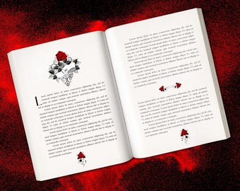 Red Rose Chapter Headers – Author Book Design (Digital Download)