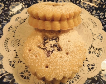 Raspberry Jam Almond Paste Sugar Cookies- Royal Jammies-Almond Raspberry Cookies