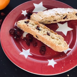 Cranberry Orange Biscotti for the Holidays, double baked Italian Cookie, gift for Her, Party Fare. Great to dunk in coffee, Tea Time!!