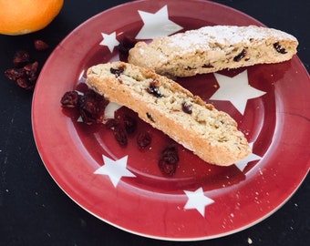 Cranberry Orange Biscotti for the Holidays, double baked Italian Cookie, gift for Her, Party Fare. Great to dunk in coffee, Tea Time!!