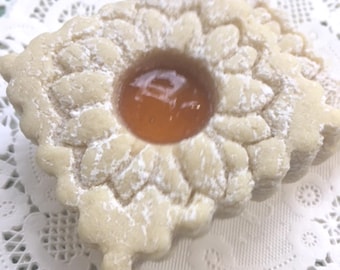Sunflower Apricot Jam Cookies: Butter Sugar Cookies, 1 Dozen
