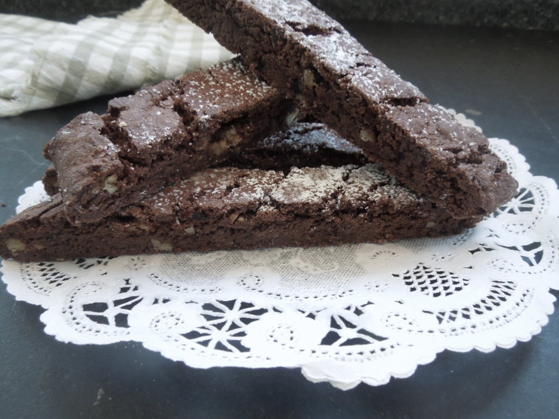 Biscotticherriesdouble Chocolatetwice Baked Cookiescocoa Etsy