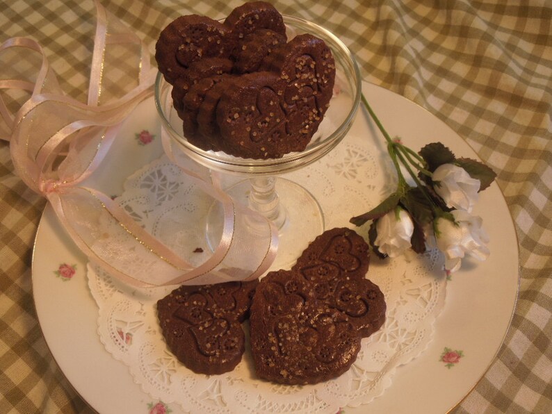 Cocoa-Ginger Hearts, Perfect Wedding Favors, 2 dozen, Gift for Her, Chocolate Gingerbread-Birthdays, Mother's Day, Someone Special image 3