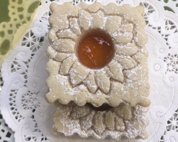 Butter Sugar Cookie With Apricot Jam 1 Dozen Heavenly Etsy