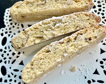 Almond Anise Biscotti: Italian Double Baked Cookies, 1 Dozen