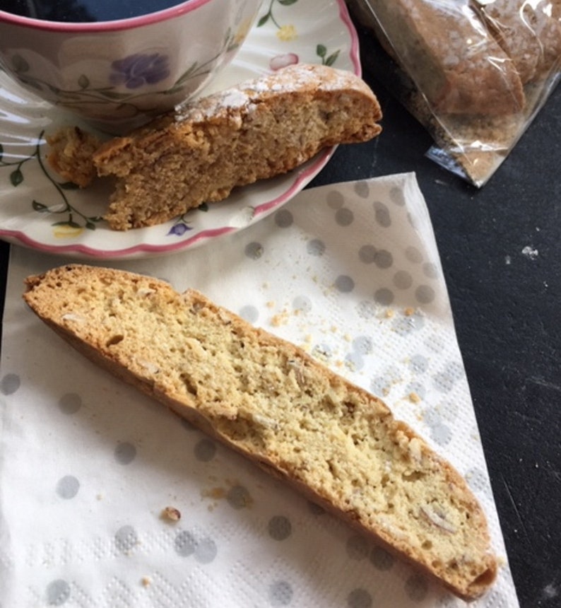 Almond Anise Biscotti, double baked Italian Cookies, gift for Her or Him, Great to dunk in coffee, Afternoon Tea image 1