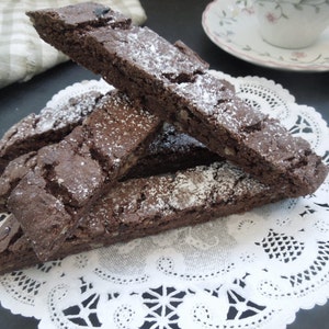 Biscotti-Cherries-Double Chocolate-Twice Baked Cookies-Cocoa Cherries Dunk in Coffee-Double Baked image 1