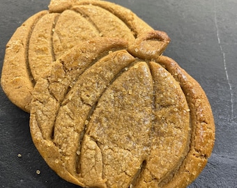Gingerbread Pumpkin and Leaf Cookies, Holiday Spice, Autumn Treats, 1 Dozen