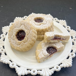 Raspberry Jam Sugar Cookies: Vanilla Almond Jammies (1 Dozen)