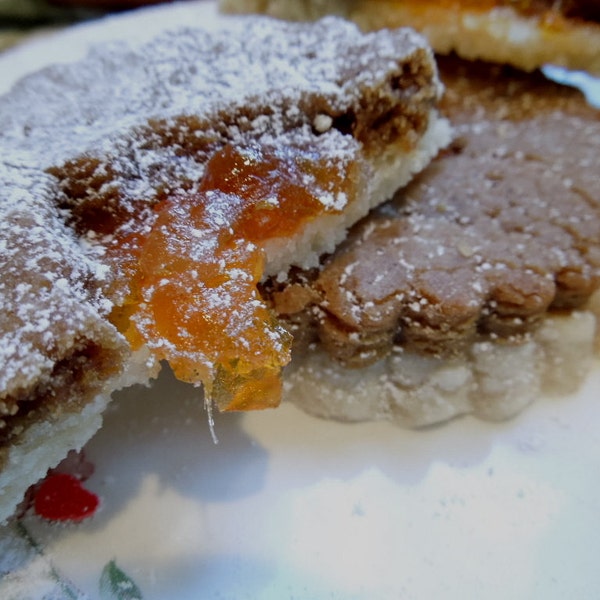 Gingerbread Sugar Cookies with Apricot Jam, gift for Him, Special Events, Ginger Lovers!