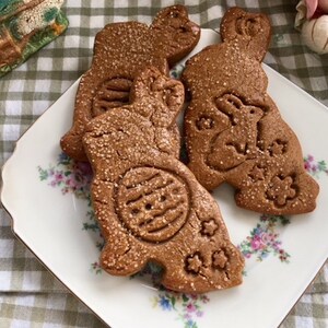 Gingerbread Bunny Cookies,Spring Bunny Shaped Ginger Cookies, Perfect Gift for Her, Parties, Holiday events, Teachers image 2