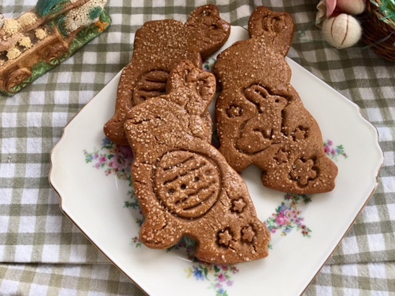 Gingerbread Bunny Cookies,Spring Bunny Shaped Ginger Cookies, Perfect Gift for Her, Parties, Holiday events, Teachers image 2