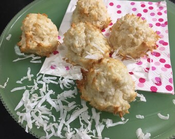 Coconut Almond Macaroons, Coconut Cookies, Egg White Macaroons, Coconut with Almond Paste Macaroons for Gifts, Parties, Special Person Treat