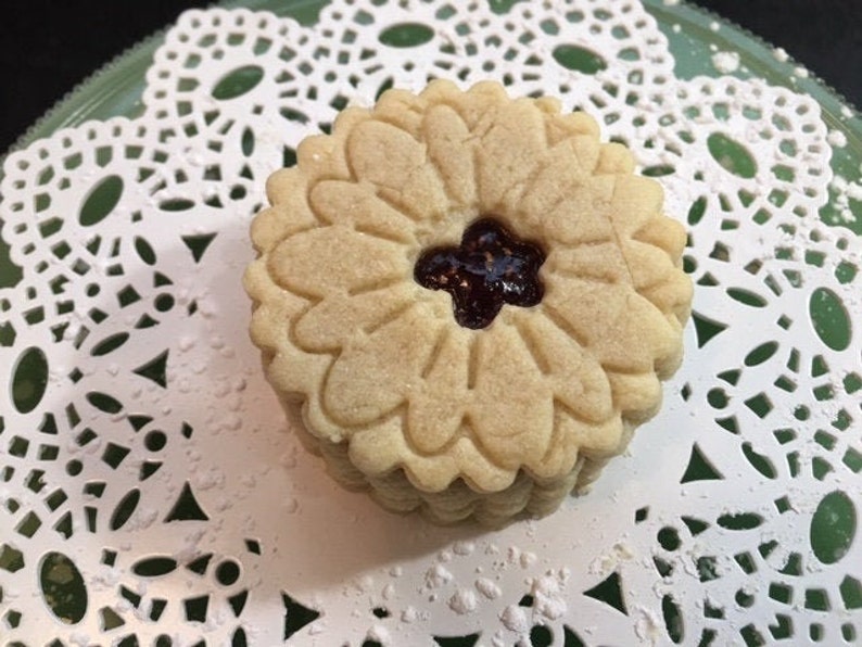Sugar Cookies with Raspberry Jam-1 dozen Jammies Linzer like, soft-delicious, for Her, Parties, Birthdays, Weddings, Mom, Dad image 9