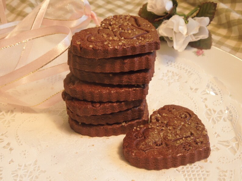 Cocoa-Ginger Hearts, Perfect Wedding Favors, 2 dozen, Gift for Her, Chocolate Gingerbread-Birthdays, Mother's Day, Someone Special image 1