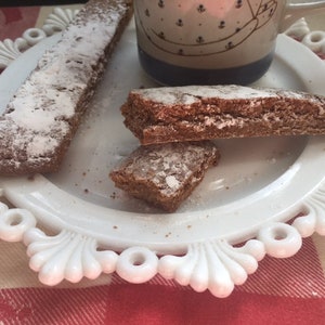 Gingerbread Biscotti for the Holidays, double baked Italian Cookie, gift for Her, Biscotti with a bite. Great to dunk in coffee, Tea Time image 3