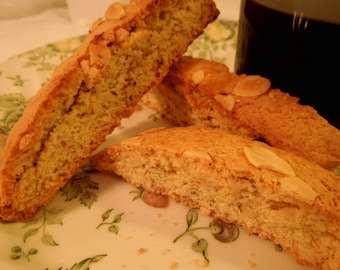 Almond Anise Biscotti, double baked cookies, gift for Her or Him, Great to dunk in coffee!