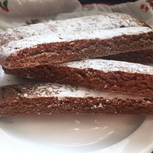 Gingerbread Biscotti for the Holidays, double baked Italian Cookie, gift for Her, Biscotti with a bite. Great to dunk in coffee, Tea Time!!