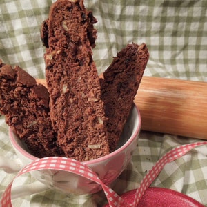 Biscotti-Cherries-Double Chocolate-Twice Baked Cookies-Cocoa Cherries Dunk in Coffee-Double Baked image 2