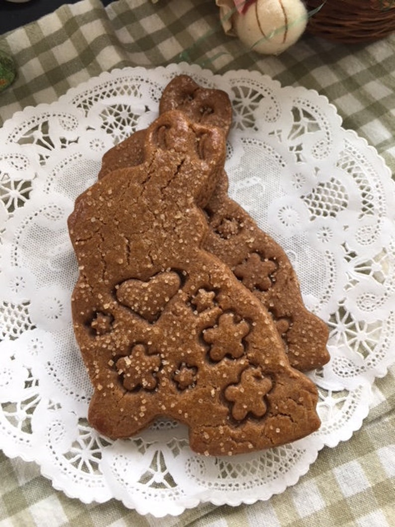 Gingerbread Bunny Cookies,Spring Bunny Shaped Ginger Cookies, Perfect Gift for Her, Parties, Holiday events, Teachers image 1