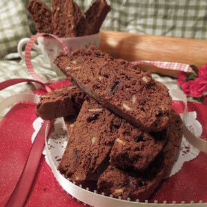 Biscotti-Cherries-Double Chocolate-Twice Baked Cookies-Cocoa Cherries Dunk in Coffee-Double Baked image 5