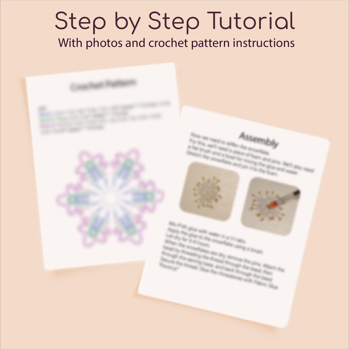 CROCHET PATTERN Christmas Snowflake Earrings PDF Tutorial: Diy Digital ...