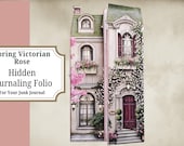Spring Victorian Rose House Folio, Junk Journal Printable Kit (Digital Download)