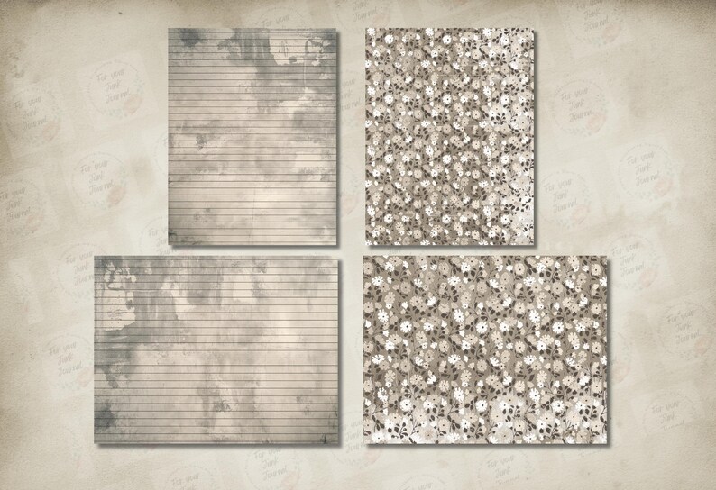 Distressed Grunge Neutral Victorian Junk Journal Paper Pack – 20 ...