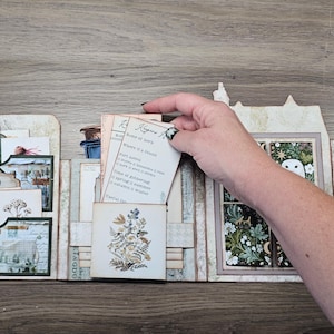 Herbalist Apothecary Junk Journal Kit, Printable House Folio, Interactive Folio - No Sew Journal, Pockets, and Hidden Notes Digital Download image 14