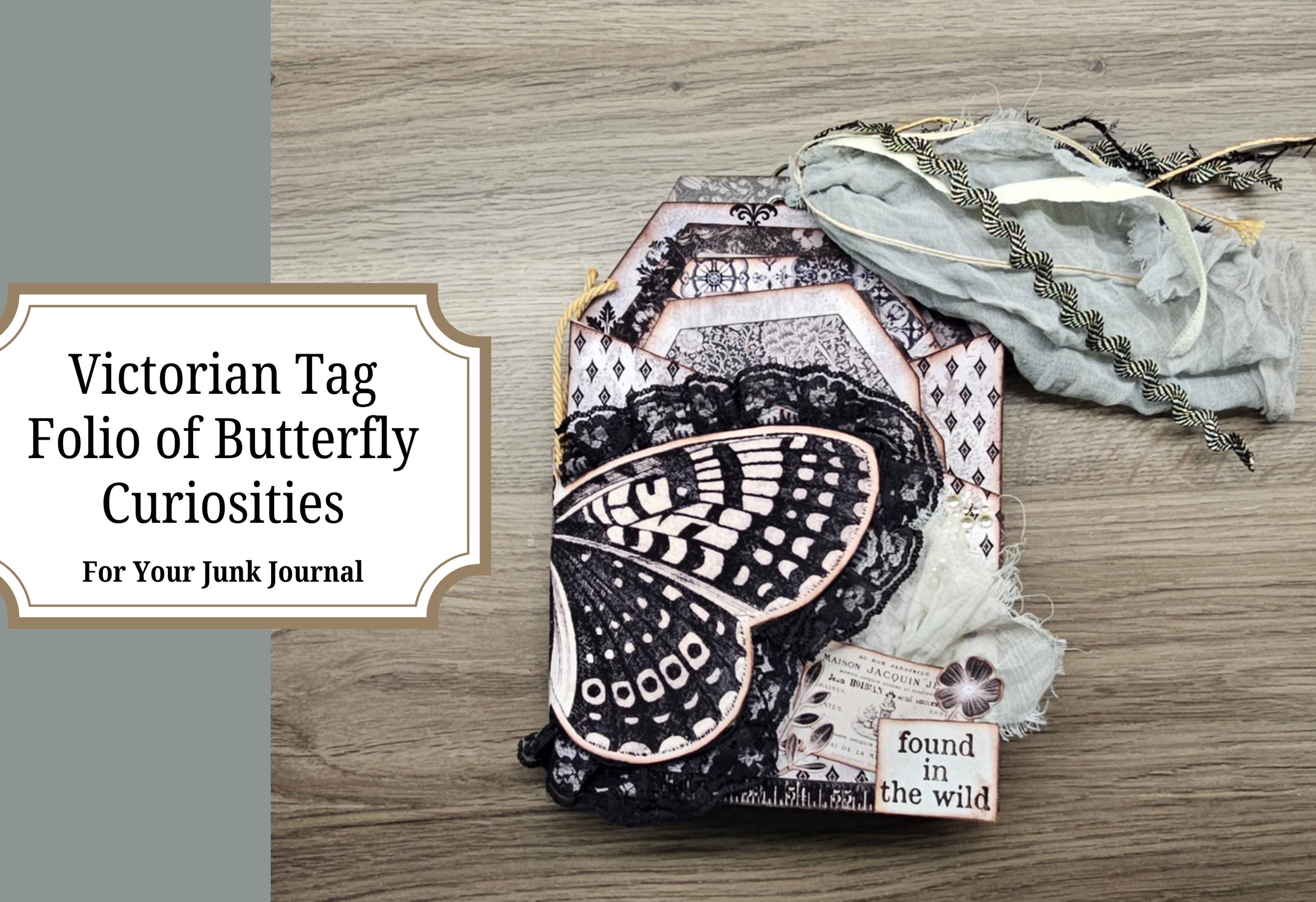 Junk Journal Folio Kit Victorian Tag Folio of Butterfly Curiosities ...