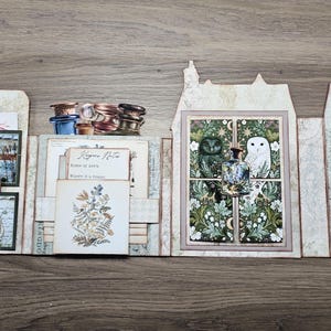 Herbalist Apothecary Junk Journal Kit, Printable House Folio, Interactive Folio - No Sew Journal, Pockets, and Hidden Notes Digital Download image 12