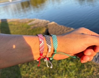 Palästinensische Keffiyeh Armband in drei Farben