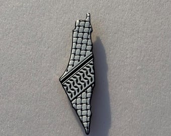 Palestinian Enamel Pin: Vibrant Colors, Metal Clasp