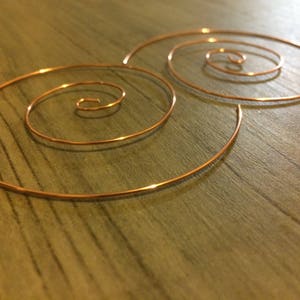 Handmade Copper Spiral Earrings