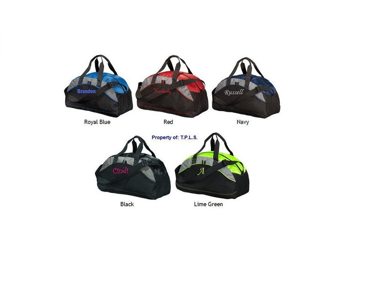 Personalized Monogrammed Duffel Bag Gym School Dance Tote Etsy