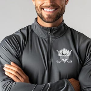 Custom Quarter Zip Pullover: Golf & Tennis Club Logo - Sport-Tek ST357