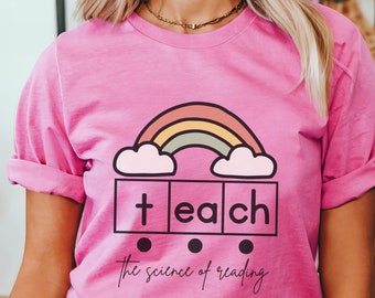T-shirt Science of Reading : T-shirt pour professeur d'alphabétisation Elkonin Boxes