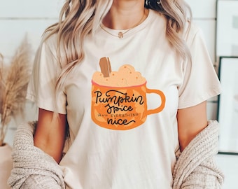 Pumpkin Spice Coffee T-Shirt | Cozy Fall Mug Tee