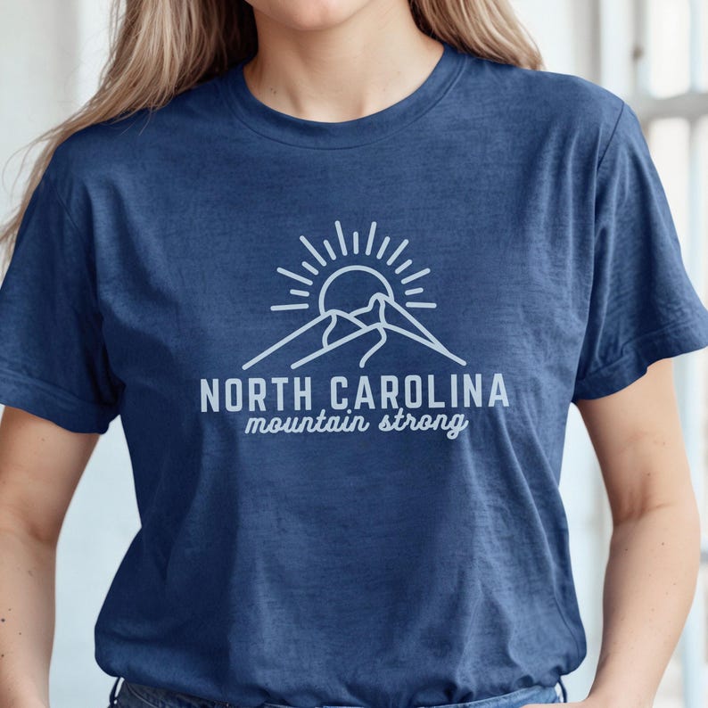 North Carolina Mountain Strong Comfort Colors® T-Shirt Navy