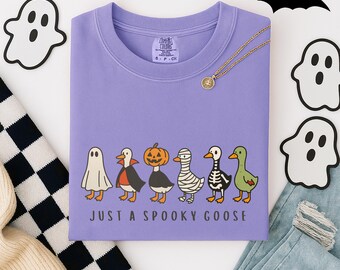 Spooky Goose Halloween Shirt: Comfort Colors Graphic Tee