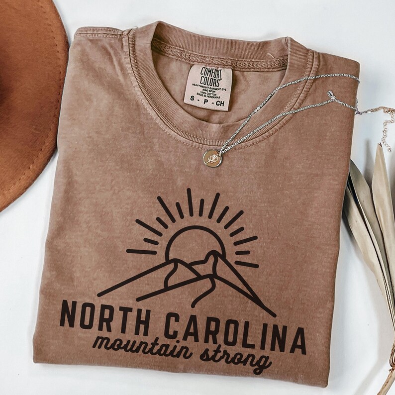 North Carolina Mountain Strong Comfort Colors® T-Shirt Espresso