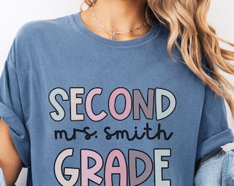 Custom Grade Level Teacher Shirt: Back to School Team T-Shirt