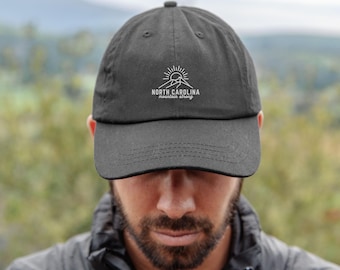 Mountain Strong North Carolina Dad Hat: Embroidered Cotton Cap