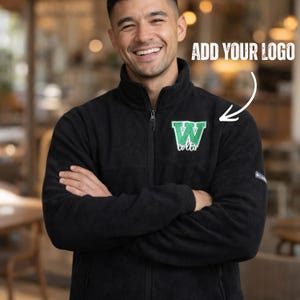 Custom Columbia Fleece Jacket Embroidered Logo, Company Logo Jacket, Personalized Business Jacket, Custom Full Zip Fleece, Team Apparel